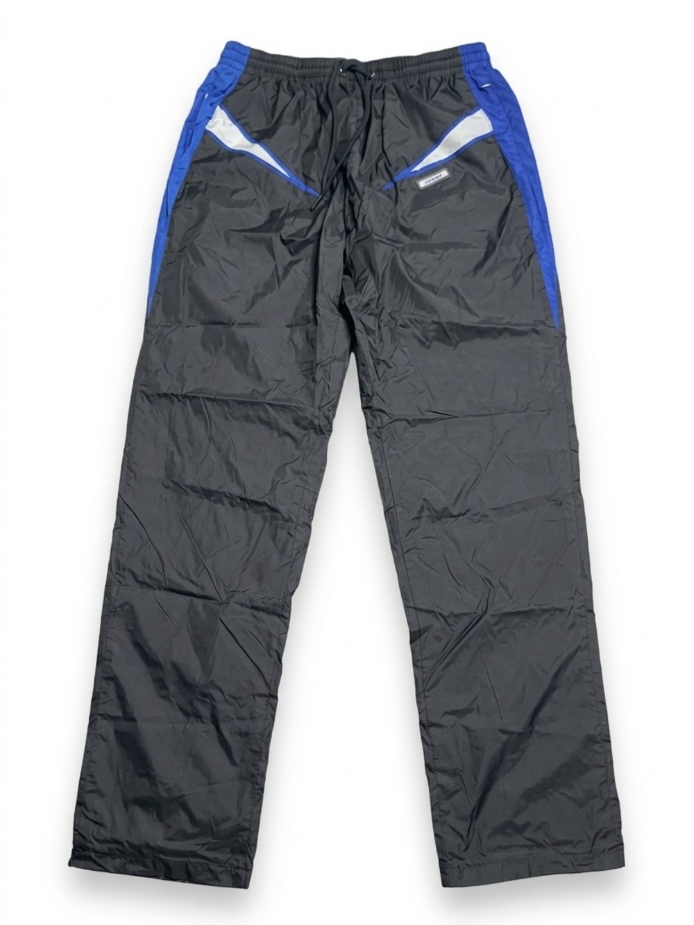 Women's Black Track Joggers with Blue Trim